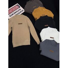 Фотография Свитер детский на мальчика 838 black р.110-150 "Yalisi" недорого оптом от прямого поставщика