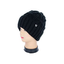 Шапка зимова жіноча PFW002-2 на флісі black р.56-60 "Angelica" недорого оптом від прямого постачальника