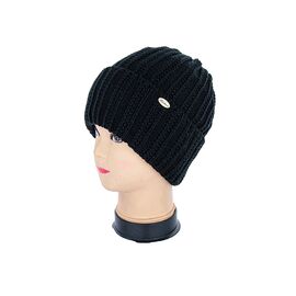 Шапка зимова жіноча QW001-4 на флісі black р.56-60 "Angelica" недорого оптом від прямого постачальника