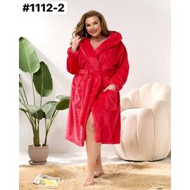 Фотография Халат женский тёплый 1112-2 red р.46-60 "ZLATA" недорого оптом от прямого поставщика
