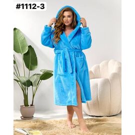 Фотография Халат женский тёплый 1112-3 l.blue р.46-60 "ZLATA" недорого оптом от прямого поставщика