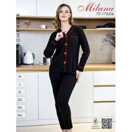 Піжама жіноча ПА175-06 black р.48-56 "Imlion" недорого оптом від прямого постачальника