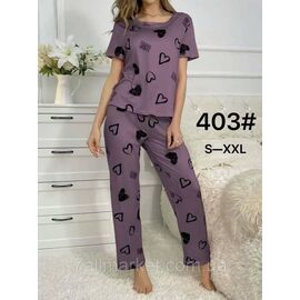 Фотография Пижама женская футболка +штаны р-ры S-2XL(2цв)"FLOWER" купить недорого от прямого поставщик