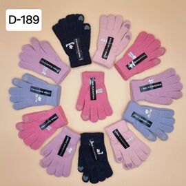 Рукавички дитячі на дівчинку D189 mix р.7-10 "Рукавичка" недорого оптом від прямого постачальника