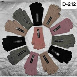 Фотография Перчатки утеплённые женские D212 mix р.21-22 "Рукавичка" недорого оптом от прямого поставщика