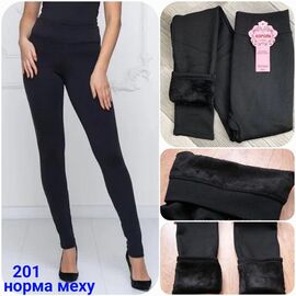 Фотография Лосины женские тёплые 201 black р.L-5XL "Hoan" недорого оптом от прямого поставщика