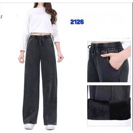 Фотография Джинсы утеплённые женские 2126 grey р.46-58 "Hoan" недорого оптом от прямого поставщика