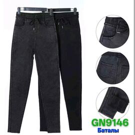 Фотография Джинсы утеплённые женские 9146 mix р.5XL-10XL "Hoan" недорого оптом от прямого поставщика