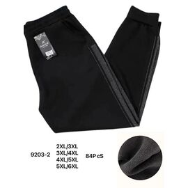 Фотография Штаны спортивные женские тёплые 9203-2 black р.2XL-6XL "Hoan" недорого оптом от прямого поставщика