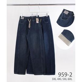 Фотография Джинсы утеплённые женские 959-2 mix р.3XL-6XL "Hoan" недорого оптом от прямого поставщика
