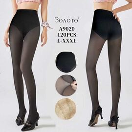 Колготи жіночі теплі A9020 black р.L-3XL "Hoan" недорого оптом від прямого постачальника