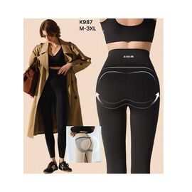 Лосини жіночі теплі K987 black р.M-3XL "Hoan" недорого оптом від прямого постачальника