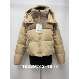 Куртка жіноча зимова 19339 beige р.42-48 "Jacket" недорого оптом від прямого постачальника