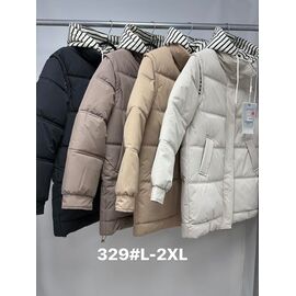 Куртка жіноча зимова 329 black р.L-2XL "Jacket" недорого оптом від прямого постачальника