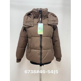 Куртка жіноча зимова 6738 brown р.46-54 "Jacket" недорого оптом від прямого постачальника