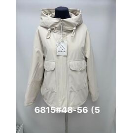 Куртка жіноча демісезонна 6815 beige р.48-56 "Jacket" недорого оптом від прямого постачальника