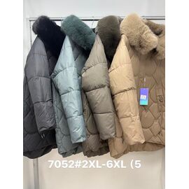 Куртка жіноча зимова 7052 black р.2XL-6XL "Jacket" недорого оптом від прямого постачальника