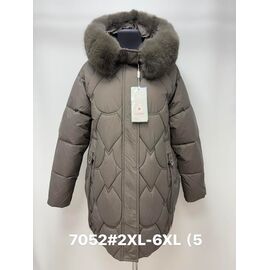 Куртка жіноча зимова 7052 d.grey р.2XL-6XL "Jacket" недорого оптом від прямого постачальника