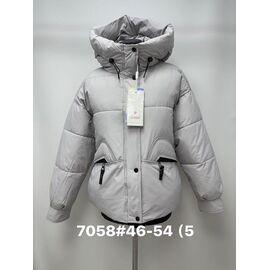 Куртка жіноча зимова 7058 grey р.46-54 "Jacket" недорого оптом від прямого постачальника