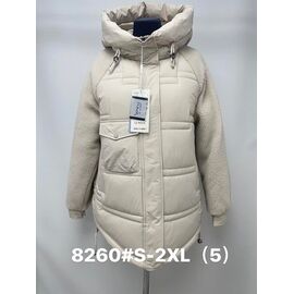 Фотография Куртка женская зимняя 8260 l.beige р.S-2XL "Jacket" недорого оптом от прямого поставщика