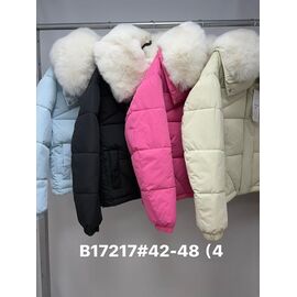 Куртка жіноча зимова B17217 black р.42-48 "Jacket" недорого оптом від прямого постачальника