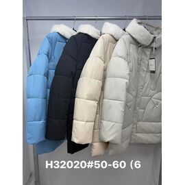 Куртка жіноча зимова H32020 black р.50-60 "Jacket" недорого оптом від прямого постачальника