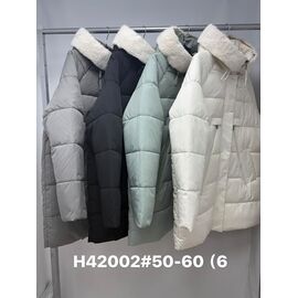 Куртка жіноча зимова H42002 milk р.50-60 "Jacket" недорого оптом від прямого постачальника