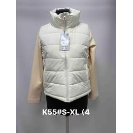 Куртка жіноча демісезонна K55 beige р.S-XL "Jacket" недорого оптом від прямого постачальника