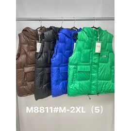 Жилетка жіноча M8811 brown р.M-2XL "Jacket" недорого оптом від прямого постачальника