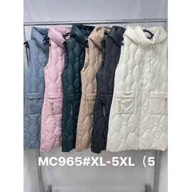 Фотография Жилетка женская MC965 black р.XL-5XL "Jacket" недорого оптом от прямого поставщика