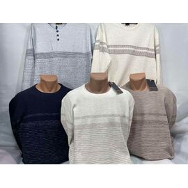 Фотография Свитер мужской SB1490 milk р.3XL-5XL "Sabihina" недорого оптом от прямого поставщика