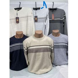 Фотография Свитер мужской SB1495-1 l.grey р.3XL-5XL "Sabihina" недорого оптом от прямого поставщика