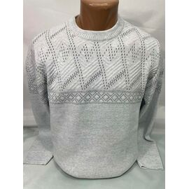 Фотография Свитер мужской SB1525 l.grey р.M-XL "Sabihina" недорого оптом от прямого поставщика