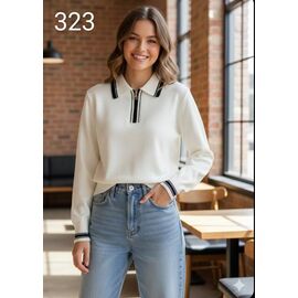 Светр жіночий 323 white р.one size "Met&March" недорого оптом від прямого постачальника
