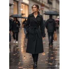 Пальто жіноче 9805 black р.M-XL "Met&March" недорого оптом від прямого постачальника