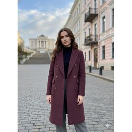 Пальто жіноче 9813 wine р.M-XL "Met&March" недорого оптом від прямого постачальника