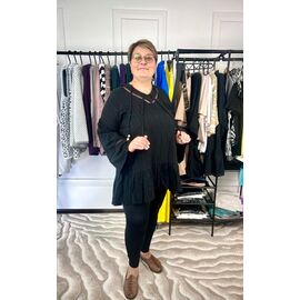 Блузка жіноча GL101 black р.52-62 "FIESTA" недорого оптом від прямого постачальника