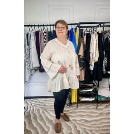 Блузка жіноча GL99 l.beige р.52-62 "FIESTA" недорого оптом від прямого постачальника