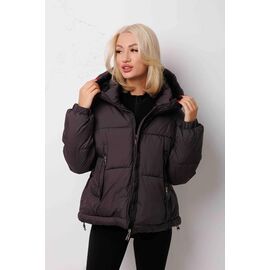 Куртка жіноча зимова 26019 brown р.M-2XL "Katty" недорого оптом від прямого постачальника