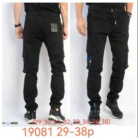 Штани чоловічі 19081 black р.32-38 "LILY" недорого оптом від прямого постачальника