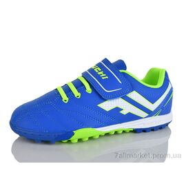 Фотография Футбольная обувь детские Весна/осень 60621-1 синій-зелений (8 пар р.28-34) "Presto" недорого оптом от прямого поставщика