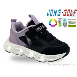 Фотография Кроссовки детские модные Весна/осень A11719-12 LED (8 пар р.21-28) "Jong Golf" недорого оптом от прямого поставщика