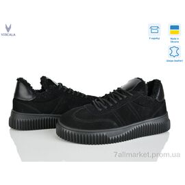 Фотография Кроссовки женские модные зима 21249-2VL-1 чорний (6 пар р.36-41) "Viscala" недорого оптом от прямого поставщика