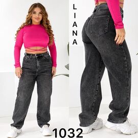 Джинси жіночі утеплені 1032 d.grey р.28-33 "Liana Denim" недорого оптом від прямого постачальника