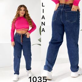 Джинси жіночі утеплені 1035 blue р.28-33 "Liana Denim" недорого оптом від прямого постачальника