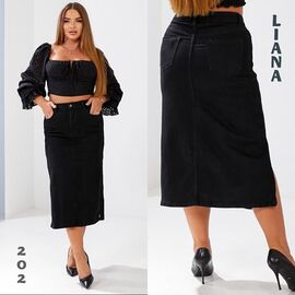 Спідниця жіноча 202 black р.30-36 "Liana Denim" недорого оптом від прямого постачальника