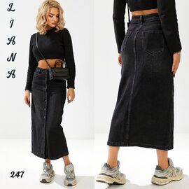 Спідниця жіноча 247 d.grey р.25-30 "Liana Denim" недорого оптом від прямого постачальника