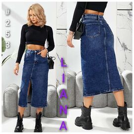 Спідниця жіноча 253 blue р.25-30 "Liana Denim" недорого оптом від прямого постачальника