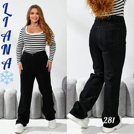 Джинси жіночі утеплені 281 black р.30-36 "Liana Denim" недорого оптом від прямого постачальника