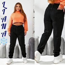 Джинси жіночі утеплені 286 black р.32-42 "Liana Denim" недорого оптом від прямого постачальника